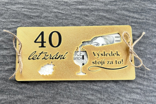 Obálka na peníze/los - XY let zrání