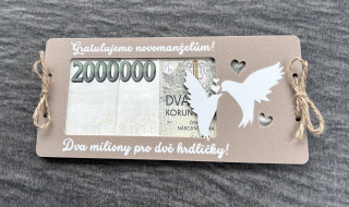 Obálka na peníze/los - hrdličky
